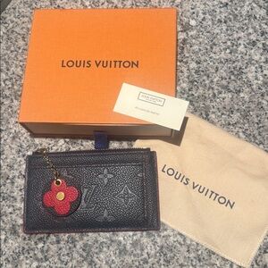 Louis Vuitton Empreinte Blooming Flowers Card Case Key Case Wallet Marine Rouge